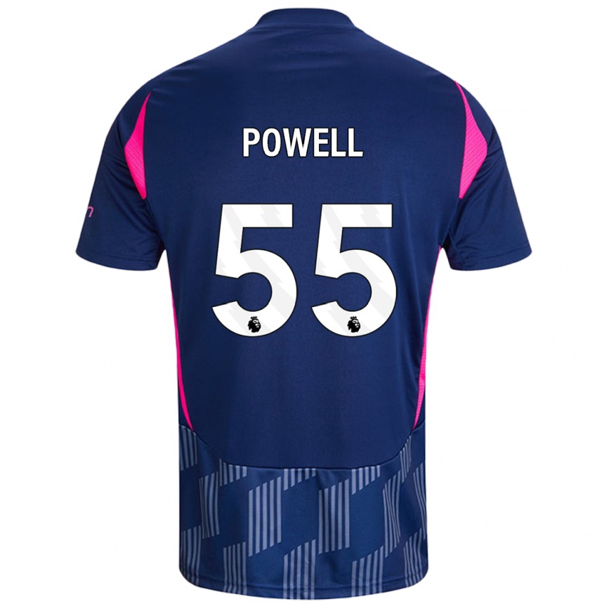 Niño Fútbol Camiseta Josh Powell #55 Azul Real Rosa 2ª Equipación 2024/25 México