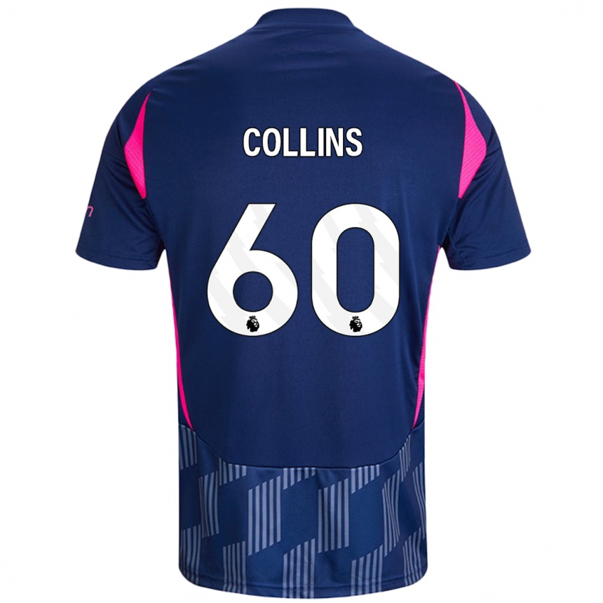 Niño Fútbol Camiseta Sam Collins #60 Azul Real Rosa 2ª Equipación 2024/25 México