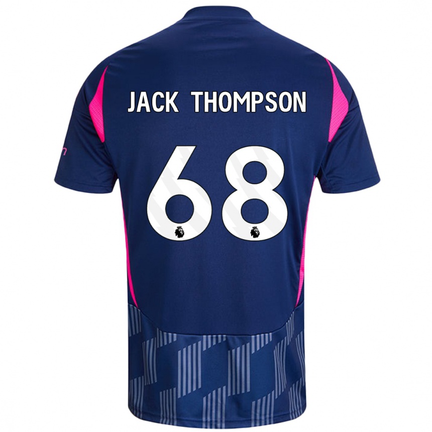 Niño Fútbol Camiseta Jack Thompson #68 Azul Real Rosa 2ª Equipación 2024/25 México