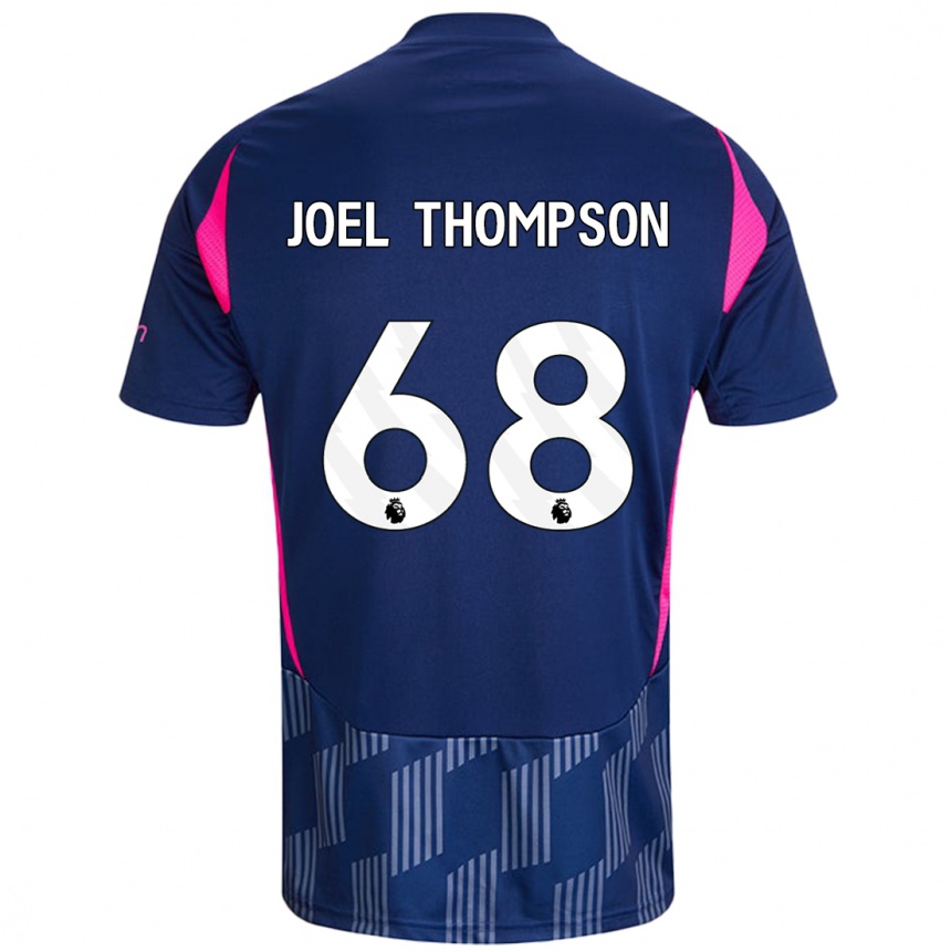 Niño Fútbol Camiseta Joel Thompson #68 Azul Real Rosa 2ª Equipación 2024/25 México