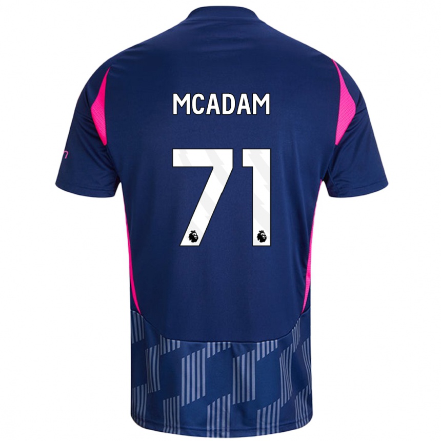 Niño Fútbol Camiseta Kyle Mcadam #71 Azul Real Rosa 2ª Equipación 2024/25 México