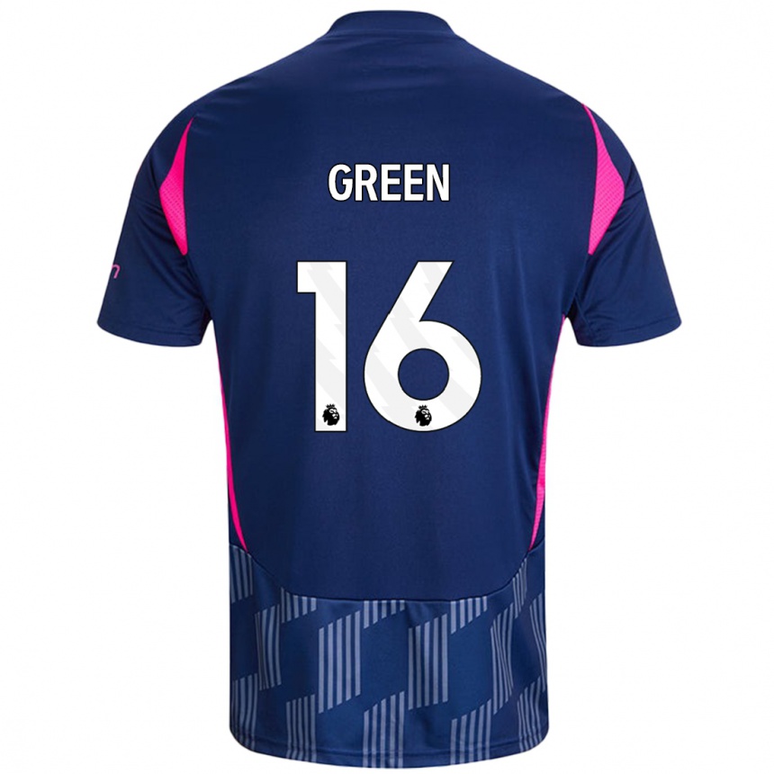 Niño Fútbol Camiseta Mollie Green #16 Azul Real Rosa 2ª Equipación 2024/25 México