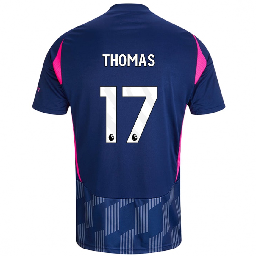 Niño Fútbol Camiseta Freya Thomas #17 Azul Real Rosa 2ª Equipación 2024/25 México