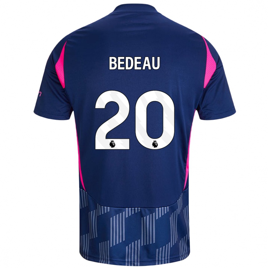 Niño Fútbol Camiseta Naomi Bedeau #20 Azul Real Rosa 2ª Equipación 2024/25 México