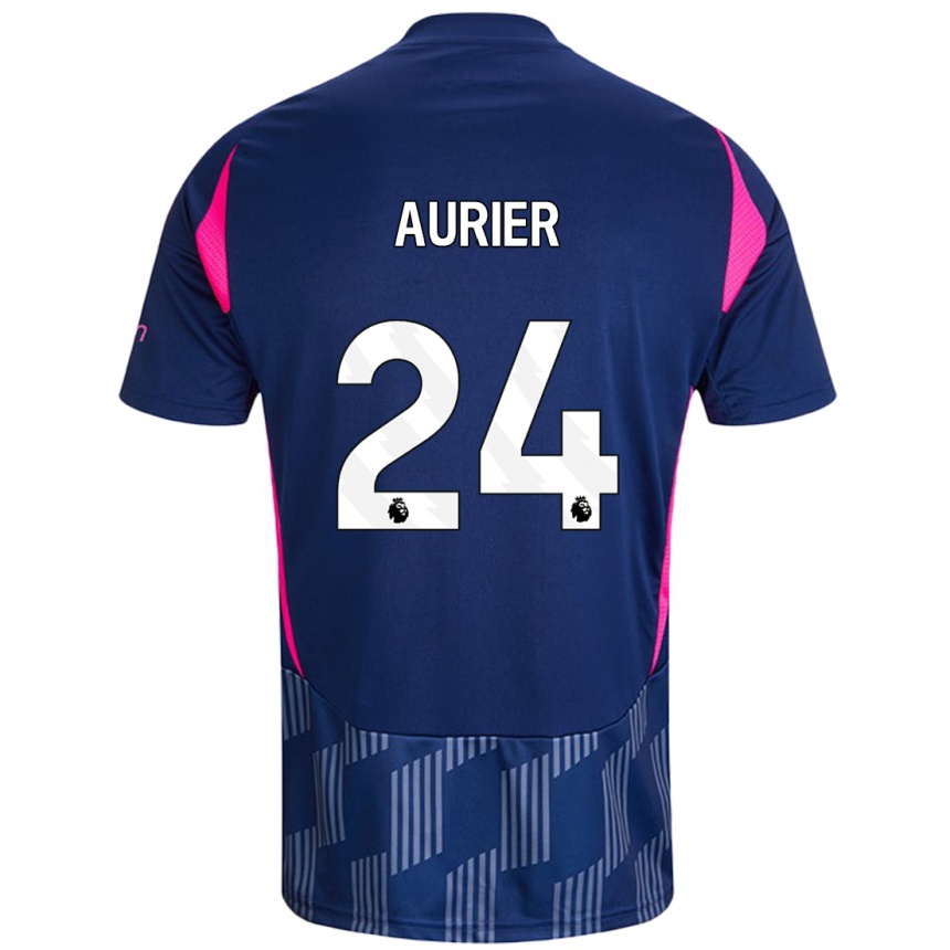 Niño Fútbol Camiseta Serge Aurier #24 Azul Real Rosa 2ª Equipación 2024/25 México