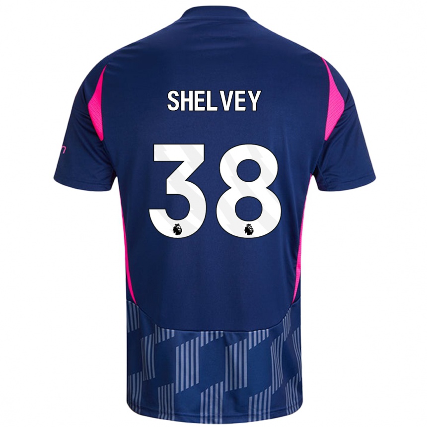 Niño Fútbol Camiseta George Shelvey #38 Azul Real Rosa 2ª Equipación 2024/25 México