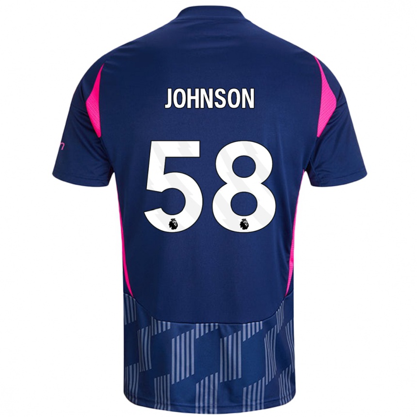 Niño Fútbol Camiseta Pharrell Johnson #58 Azul Real Rosa 2ª Equipación 2024/25 México