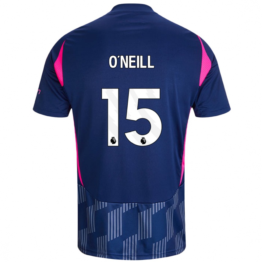 Niño Fútbol Camiseta Laura-Jayne O'neill #15 Azul Real Rosa 2ª Equipación 2024/25 México