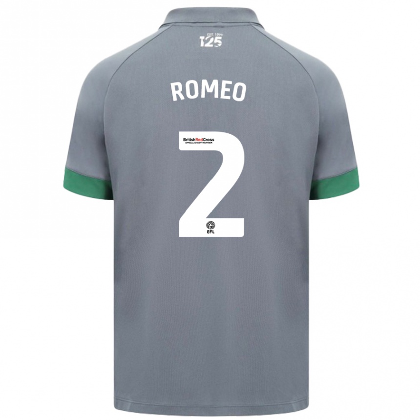 Niño Fútbol Camiseta Mahlon Romeo #2 Gris Oscuro 2ª Equipación 2024/25 México