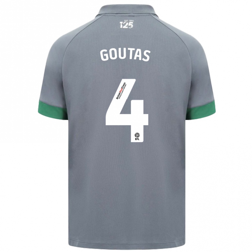 Niño Fútbol Camiseta Dimitrios Goutas #4 Gris Oscuro 2ª Equipación 2024/25 México