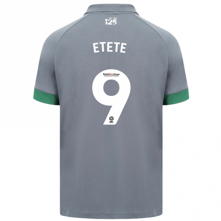 Niño Fútbol Camiseta Kion Etete #9 Gris Oscuro 2ª Equipación 2024/25 México