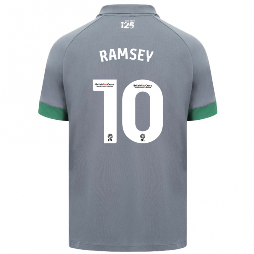 Niño Fútbol Camiseta Aaron Ramsey #10 Gris Oscuro 2ª Equipación 2024/25 México