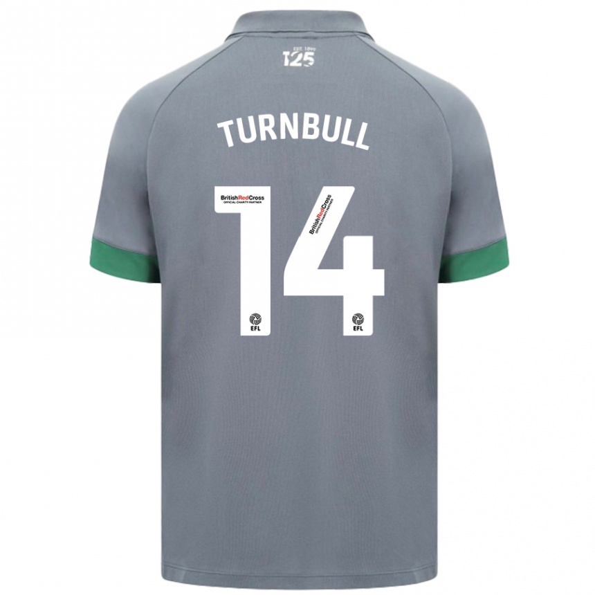 Niño Fútbol Camiseta David Turnbull #14 Gris Oscuro 2ª Equipación 2024/25 México