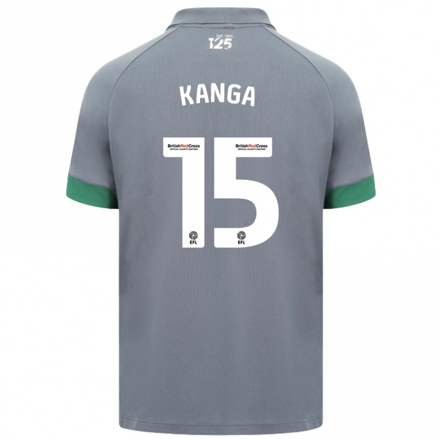 Niño Fútbol Camiseta Wilfried Kanga #15 Gris Oscuro 2ª Equipación 2024/25 México