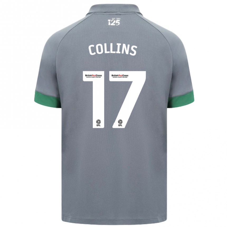 Niño Fútbol Camiseta Jamilu Collins #17 Gris Oscuro 2ª Equipación 2024/25 México