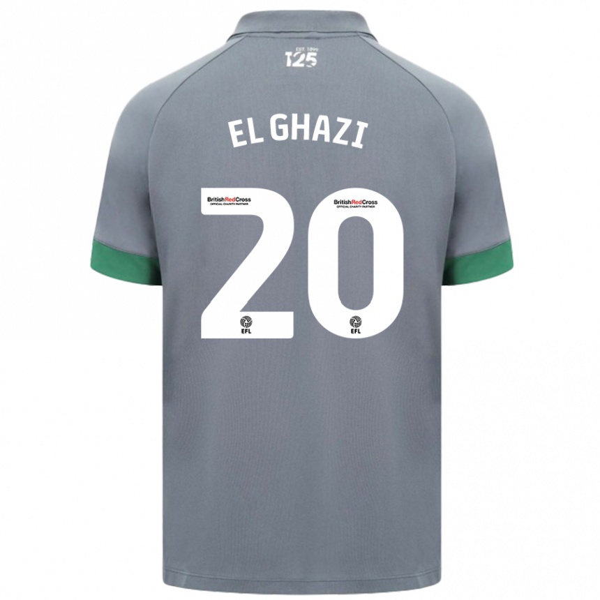 Niño Fútbol Camiseta Anwar El Ghazi #20 Gris Oscuro 2ª Equipación 2024/25 México