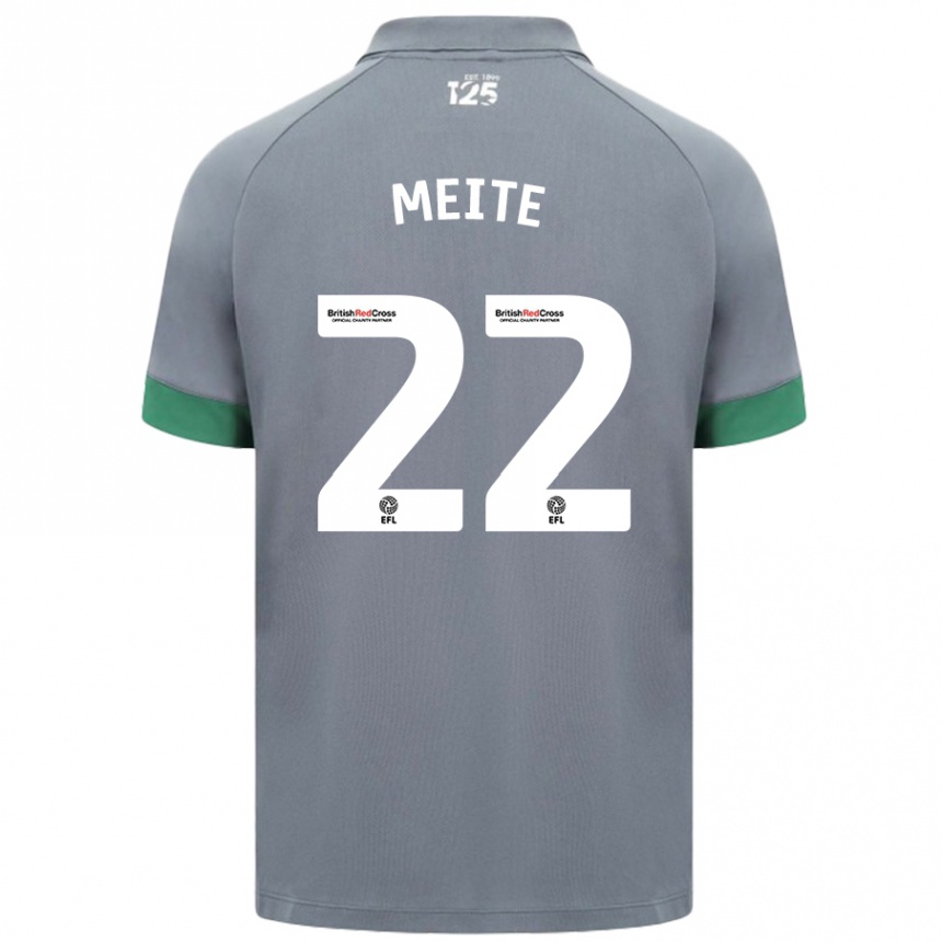 Niño Fútbol Camiseta Yakou Méïté #22 Gris Oscuro 2ª Equipación 2024/25 México