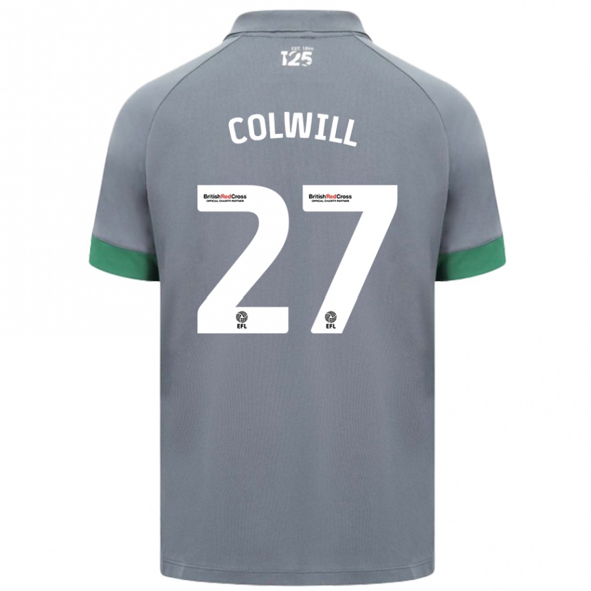 Niño Fútbol Camiseta Rubin Colwill #27 Gris Oscuro 2ª Equipación 2024/25 México