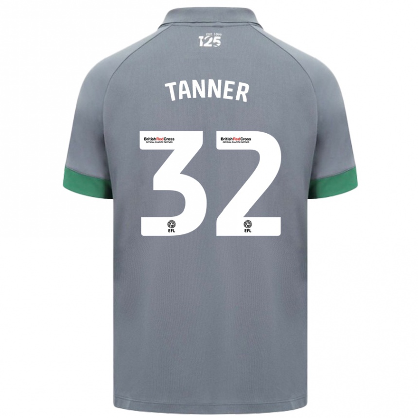 Niño Fútbol Camiseta Ollie Tanner #32 Gris Oscuro 2ª Equipación 2024/25 México