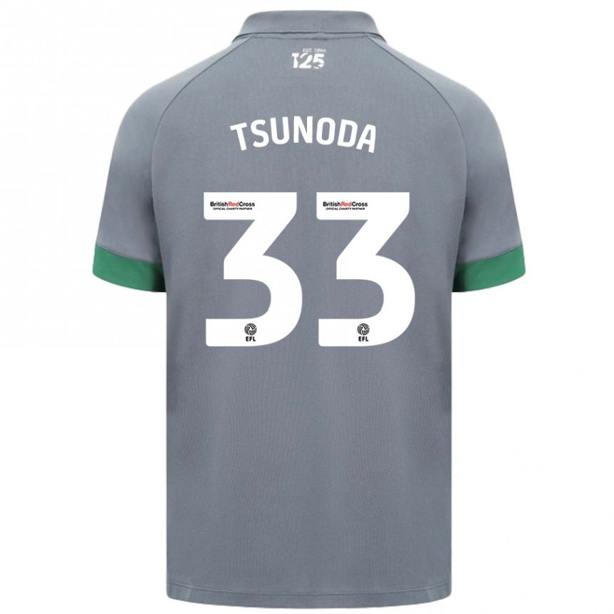 Niño Fútbol Camiseta Ryotaro Tsunoda #33 Gris Oscuro 2ª Equipación 2024/25 México