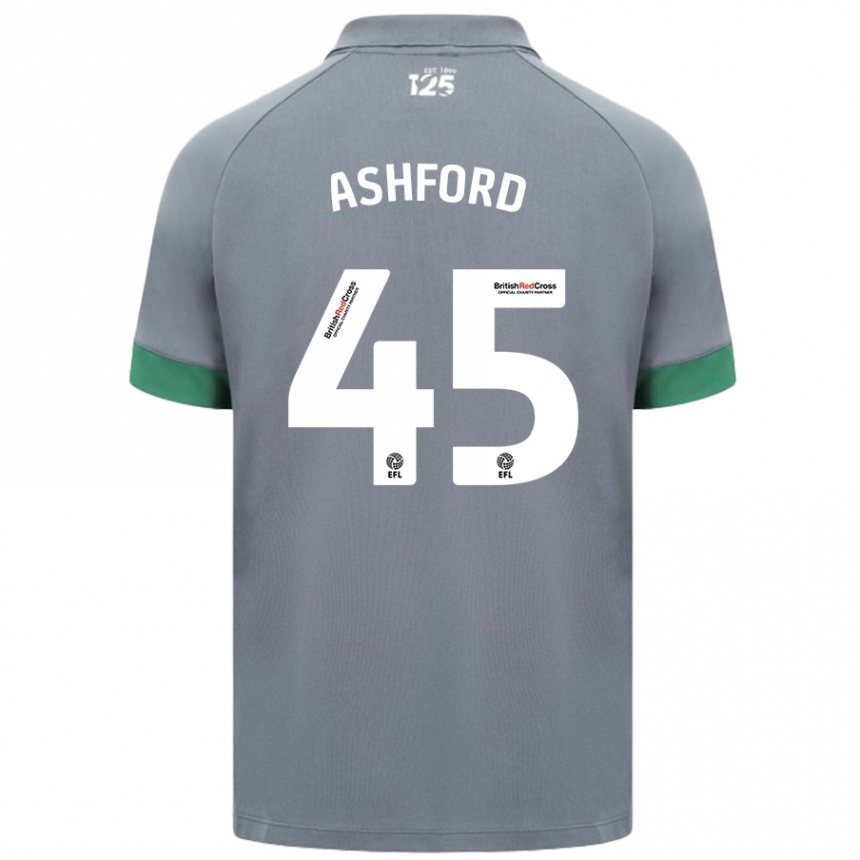 Niño Fútbol Camiseta Cian Ashford #45 Gris Oscuro 2ª Equipación 2024/25 México