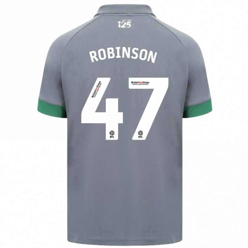 Niño Fútbol Camiseta Callum Robinson #47 Gris Oscuro 2ª Equipación 2024/25 México