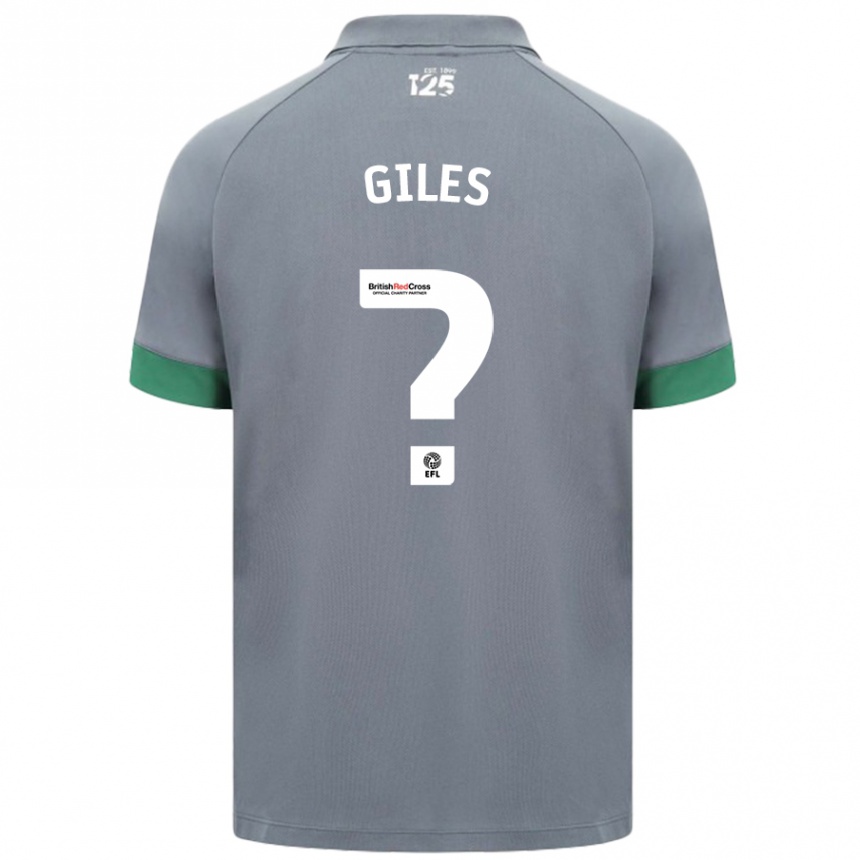 Niño Fútbol Camiseta Luey Giles #0 Gris Oscuro 2ª Equipación 2024/25 México