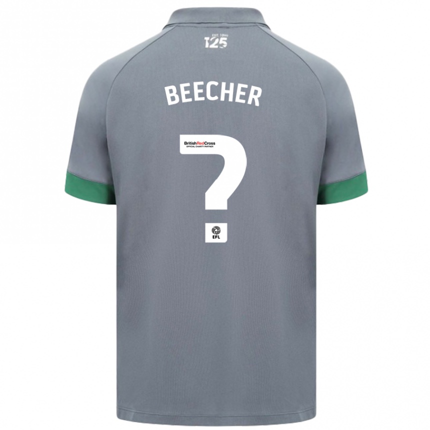 Niño Fútbol Camiseta Josh Beecher #0 Gris Oscuro 2ª Equipación 2024/25 México