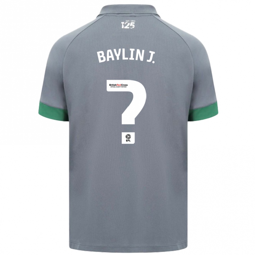 Niño Fútbol Camiseta Baylin Johnson #0 Gris Oscuro 2ª Equipación 2024/25 México