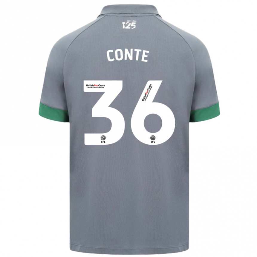 Niño Fútbol Camiseta Raheem Conte #36 Gris Oscuro 2ª Equipación 2024/25 México