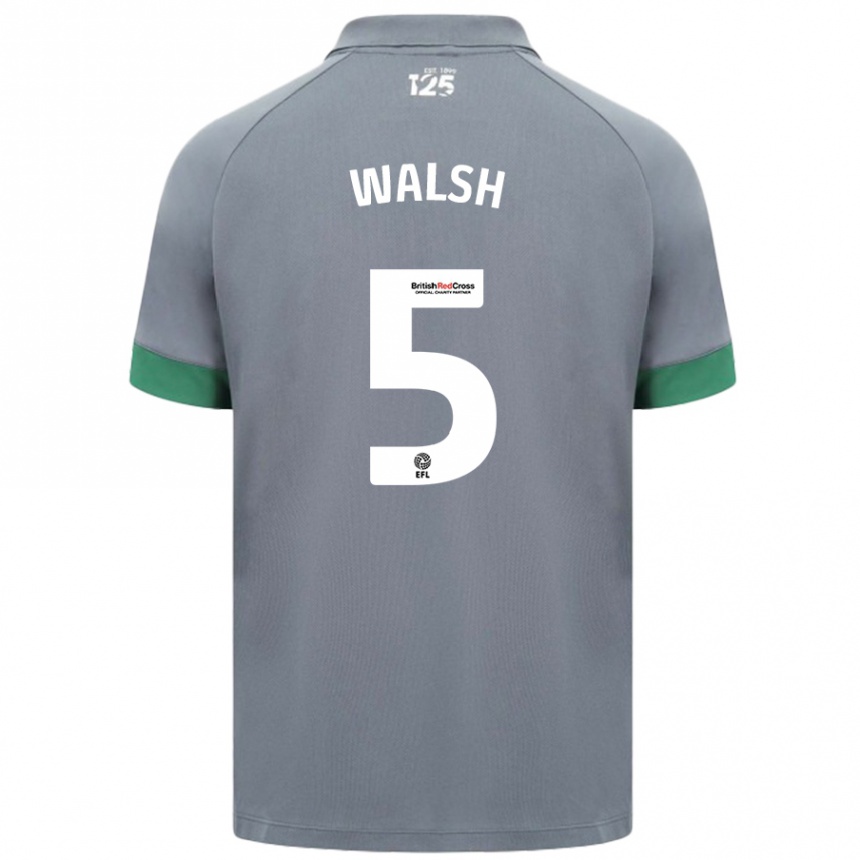 Niño Fútbol Camiseta Siobhan Walsh #5 Gris Oscuro 2ª Equipación 2024/25 México