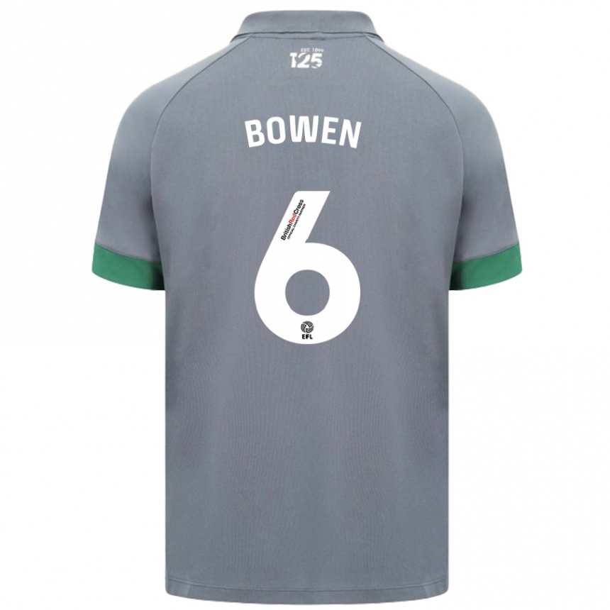 Niño Fútbol Camiseta Megan Bowen #6 Gris Oscuro 2ª Equipación 2024/25 México