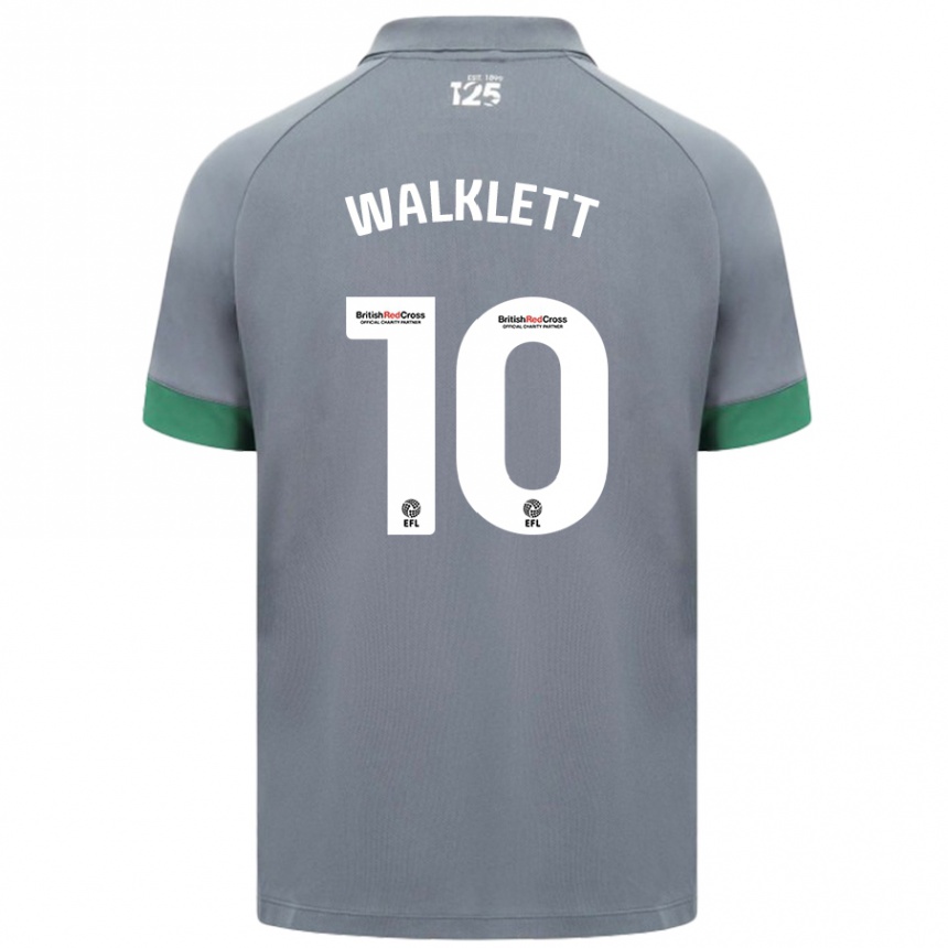 Niño Fútbol Camiseta Kerry Walklett #10 Gris Oscuro 2ª Equipación 2024/25 México