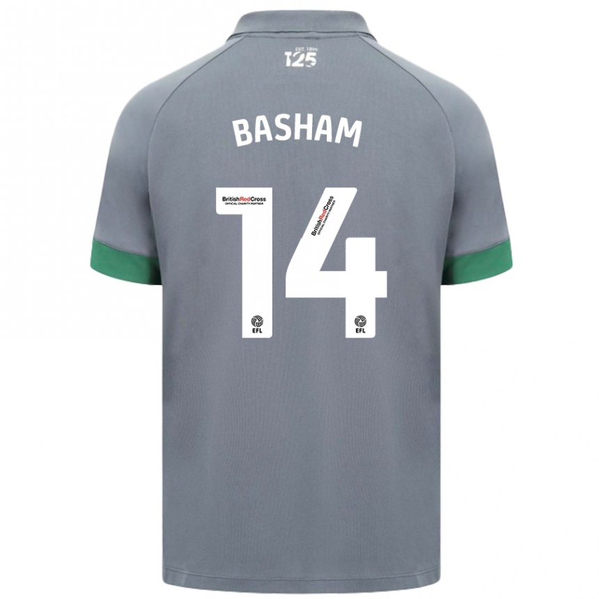 Niño Fútbol Camiseta Olivia Basham #14 Gris Oscuro 2ª Equipación 2024/25 México