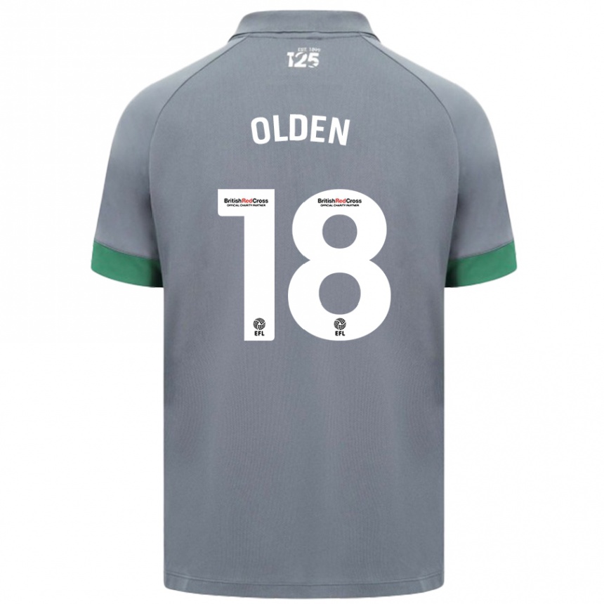 Niño Fútbol Camiseta Mackenzie Olden #18 Gris Oscuro 2ª Equipación 2024/25 México