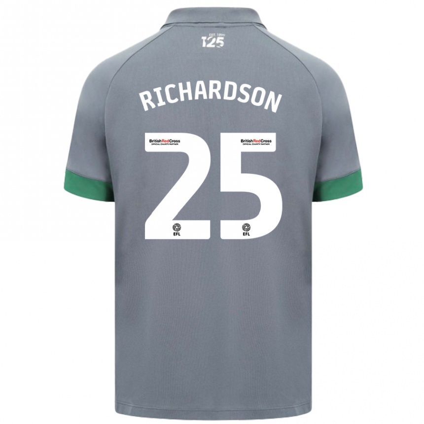 Niño Fútbol Camiseta Tija Richardson #25 Gris Oscuro 2ª Equipación 2024/25 México