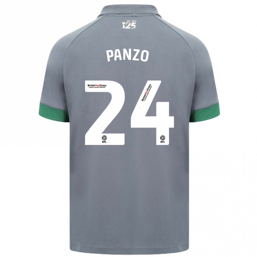 Niño Fútbol Camiseta Jonathan Panzo #24 Gris Oscuro 2ª Equipación 2024/25 México