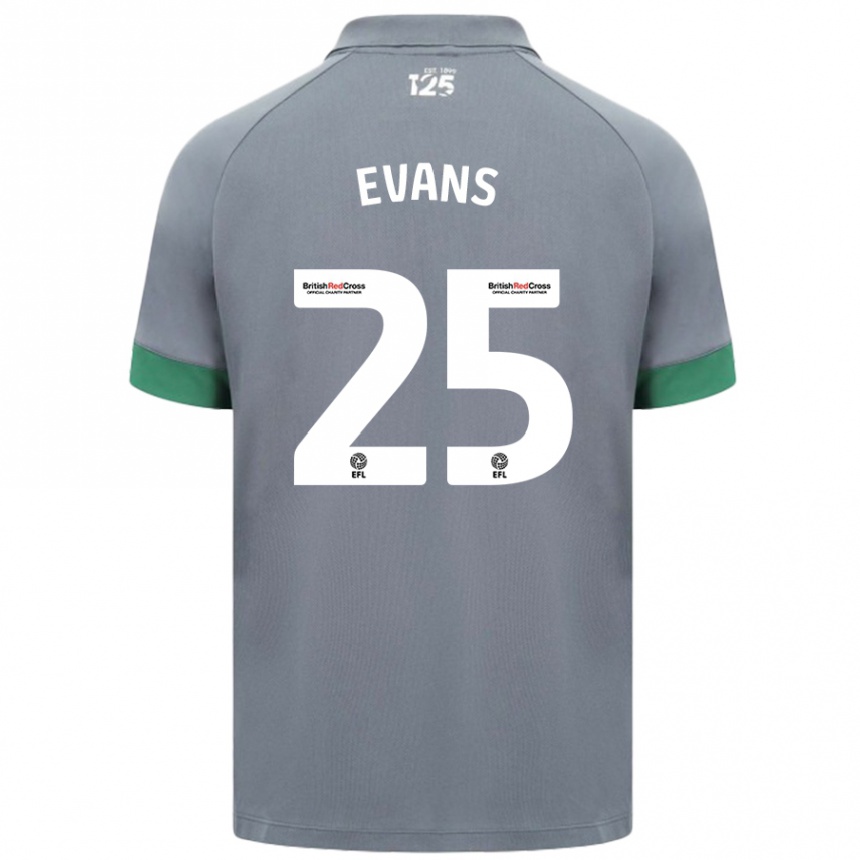 Niño Fútbol Camiseta Kieron Evans #25 Gris Oscuro 2ª Equipación 2024/25 México