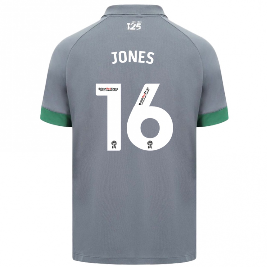 Niño Fútbol Camiseta Ellie Jones #16 Gris Oscuro 2ª Equipación 2024/25 México