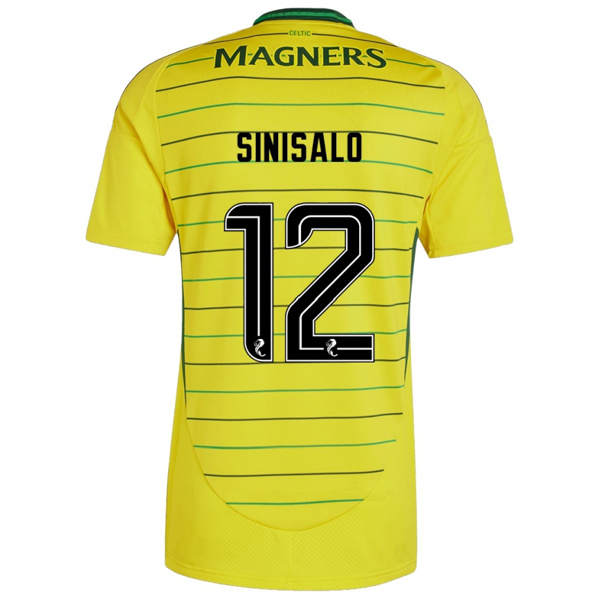 Niño Fútbol Camiseta Viljami Sinisalo #12 Amarillo 2ª Equipación 2024/25 México