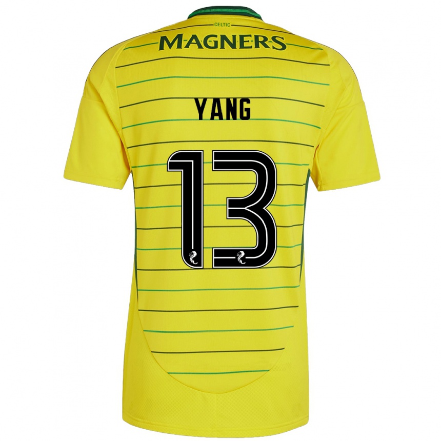 Niño Fútbol Camiseta Hyun-Jun Yang #13 Amarillo 2ª Equipación 2024/25 México