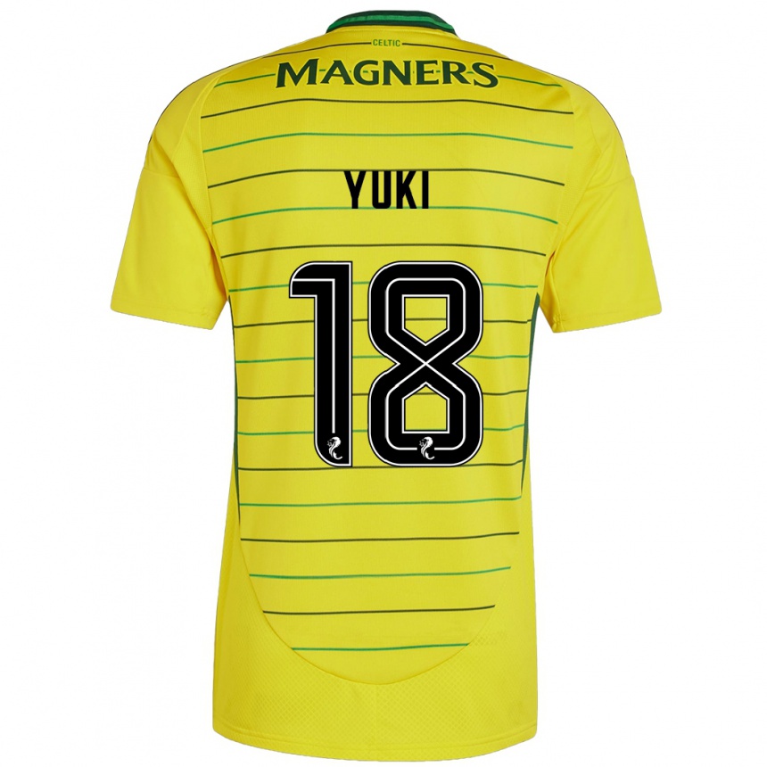 Niño Fútbol Camiseta Yuki Kobayashi #18 Amarillo 2ª Equipación 2024/25 México