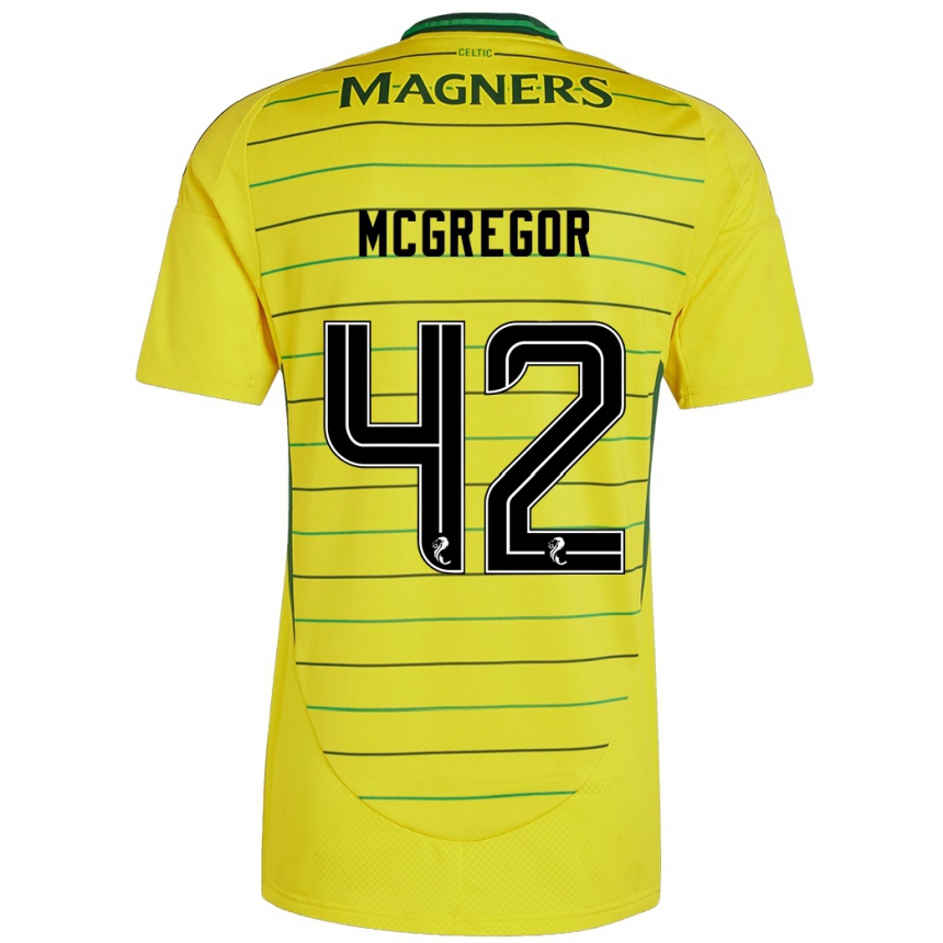 Niño Fútbol Camiseta Callum Mcgregor #42 Amarillo 2ª Equipación 2024/25 México