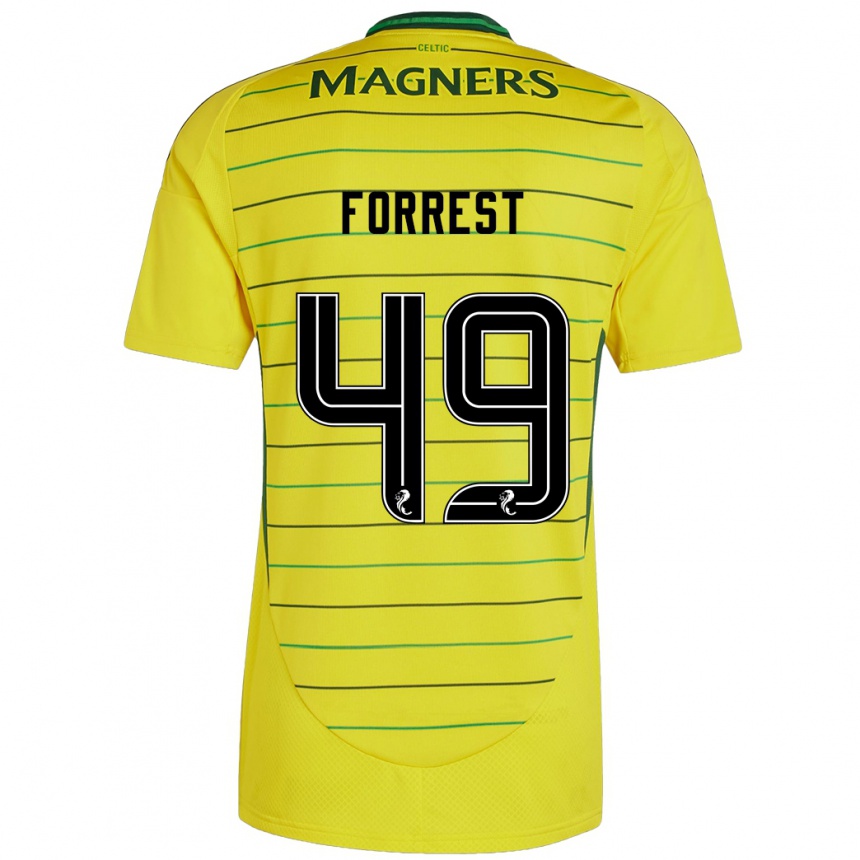 Niño Fútbol Camiseta James Forrest #49 Amarillo 2ª Equipación 2024/25 México