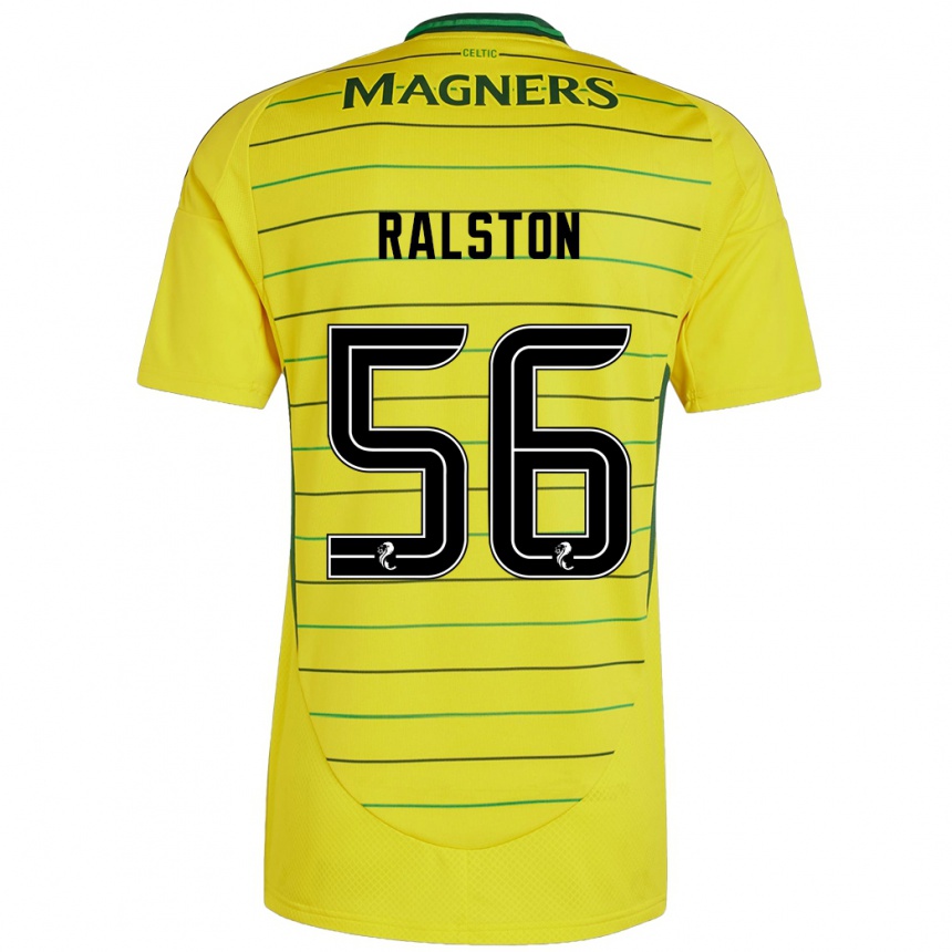 Niño Fútbol Camiseta Anthony Ralston #56 Amarillo 2ª Equipación 2024/25 México