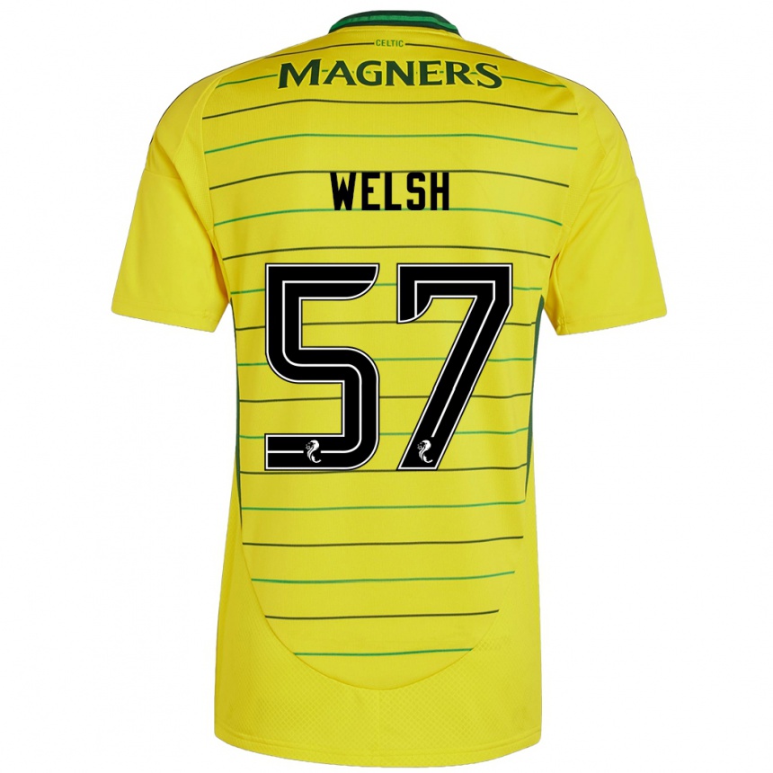 Niño Fútbol Camiseta Stephen Welsh #57 Amarillo 2ª Equipación 2024/25 México