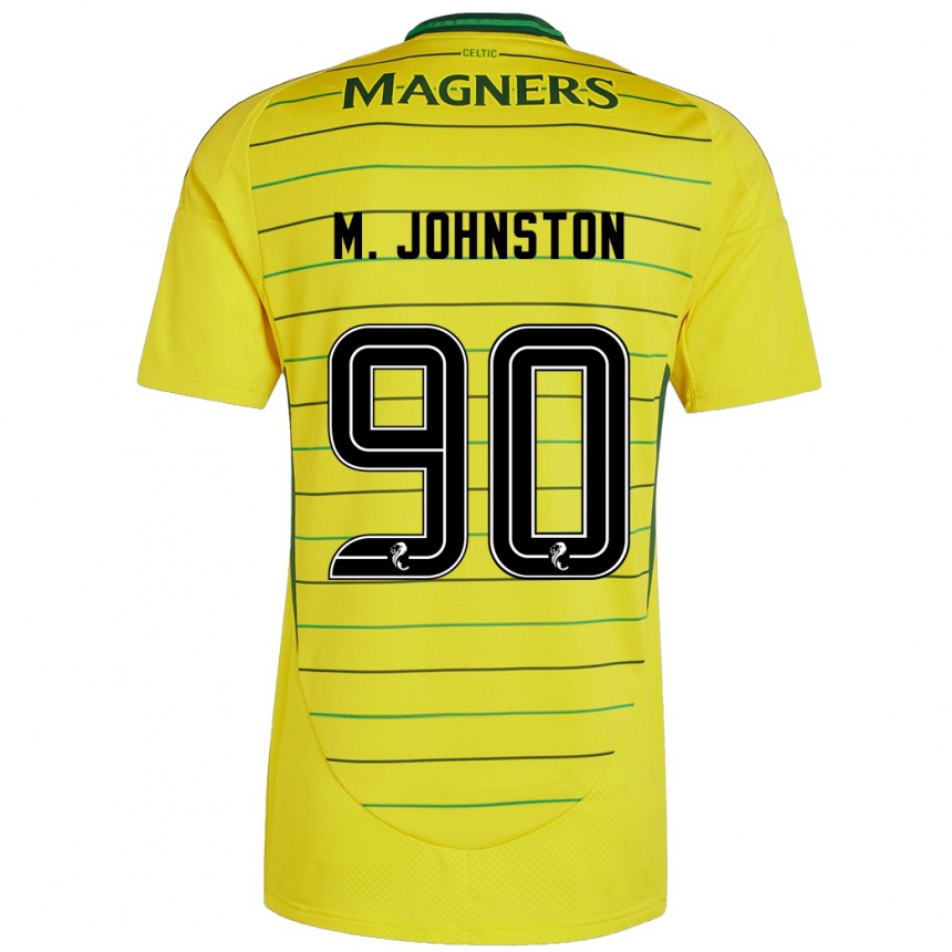 Niño Fútbol Camiseta Mikey Johnston #90 Amarillo 2ª Equipación 2024/25 México