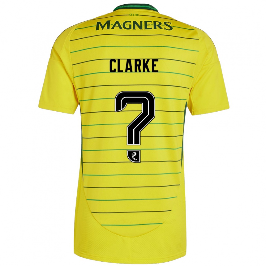 Niño Fútbol Camiseta Josh Clarke #0 Amarillo 2ª Equipación 2024/25 México