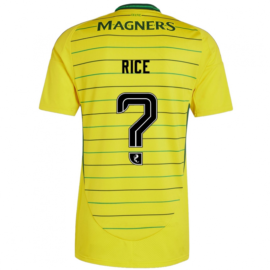 Niño Fútbol Camiseta Aidan Rice #0 Amarillo 2ª Equipación 2024/25 México