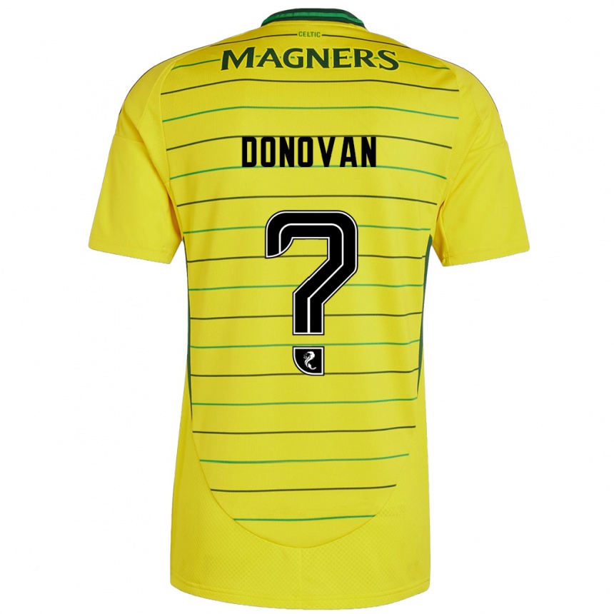 Niño Fútbol Camiseta Colby Donovan #0 Amarillo 2ª Equipación 2024/25 México